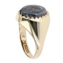 9ct Yellow Gold Hematite Centurion Signet Ring