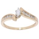 9ct Yellow Gold 0.30ct Diamond Solitaire Twist Ring