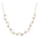 9ct Yellow Gold Flowers Collarette 16"