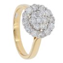 18ct Yellow Gold Diamond Flower Cluster Ring by Anya Belle