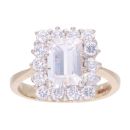 9ct Yellow Gold Cubic Zirconia Cluster Ring