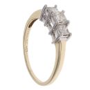 14ct Yellow Gold Princess Cut Diamond Trilogy Ring
