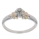 18ct Yellow and White Gold 0.25ct Trillion Cut Diamond Cluster Ring