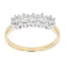 18ct Yellow Gold 0.50ct Brilliant Cut Diamond Five Stone Ring