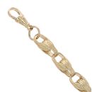9ct Yellow Gold Patterned Tulip Bracelet 9"