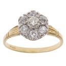 18ct Yellow Gold 1.00ct Brilliant Cut Diamond Cluster Ring