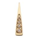 18ct Yellow Gold 0.10ct Diamond Clogau Queen Elizabeth Anniversary Trilogy Pendant