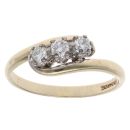 9ct Yellow Gold 0.25ct Brilliant Cut Diamond Trilogy Ring