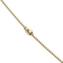 14ct Yellow Gold Monaco Beaded Plain Lock Chain 18"