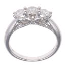 9ct White Gold 0.50ct Brilliant Cut Diamond Trilogy Ring
