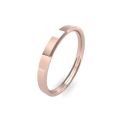 18ct Rose Gold 2.5mm Soft Chamfered Edge Wedding Band