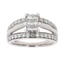 18ct White Gold 1.00ct Diamond Cluster Ring