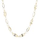 14ct Yellow And White Gold Greek Key Chain 24"