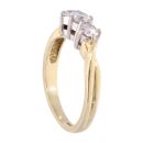 18ct Yellow Gold 0.50ct Diamond Trilogy Ring