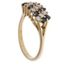18ct Yellow Gold 0.25ct Diamond And Sapphire Cluster Ring