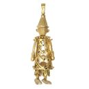 9ct Yellow Gold Cubic Zirconia Moveable Clown Pendant