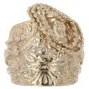 9ct Yellow Gold Patterned Saddle Ring