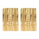 22ct Yellow Gold Dot Square Stud Earrings