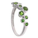9ct White Gold Green Gemstone Fancy Ring