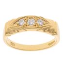 18ct Yellow Gold 0.20ct Diamond Trilogy Ring