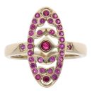9ct Yellow Gold Pink Sapphire Cluster Ring