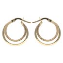 14ct Yellow Gold Fancy Hoop Earrings