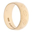 9ct Yellow Gold Patterned Wedding Band 7mm