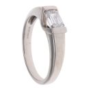 9ct White Gold Cubic Zirconia Single Stone Ring