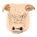 9ct Yellow Gold Bulls Head Ring