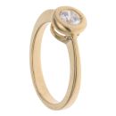 18ct Yellow Gold Cubic Zirconia Solitaire Ring