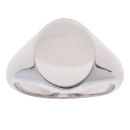 Silver Plain Oval Signet Ring By Icesia Gents