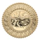 14ct Yellow Gold Greek Key Patterned Circle Fancy Ring