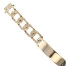 9ct Yellow Gold Textured Curb ID Bracelet 7"