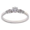 9ct White Gold 0.33ct Brilliant Cut Diamond Solitaire Ring