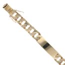 9ct Yellow Gold Textured Curb I.D Bracelet 8"