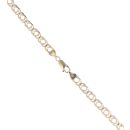 9ct Yellow And White Gold Double Curb Chain 18"