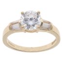14ct Yellow Gold Cubic Zirconia Ring