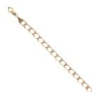 9ct Yellow Gold Square Curb Bracelet 9"