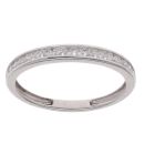 18ct White Gold 0.25ct Brilliant Cut Diamond Half Eternity Ring