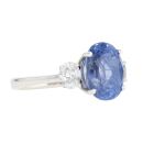 18ct White Gold Diamond And Sapphire Ring