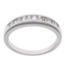 18ct White Gold 0.50ct Princess Cut Diamond Half Eternity Ring