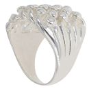 Silver Five Row Keeper Ring By Icesia