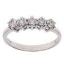 18ct White Gold Brilliant Cut 0.50ct Diamond Five Stone Ring