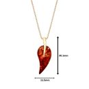 18ct Yellow ﻿Gold on Sterling Silver Baltic Amber Abstract Drop Pendant Necklace