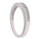 9ct White Gold 0.20ct Brilliant Cut Diamond Half Eternity Ring