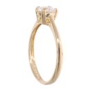 18ct Yellow Gold Single Stone Cubic Zirconia Ring