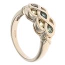 9ct Yellow Gold Green and Yellow Gemstone Stone Set Ring