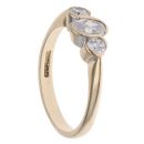 9ct Yellow Gold Cubic Zirconia Three Stone Ring