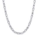 Sterling Silver 4.2mm Heavy Solid Byzantine Chain Necklace