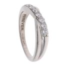 Platinum 0.28ct Brilliant Cut Diamond Crossover Ring